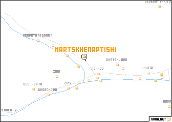 map of Martsʼkhena Ptishi