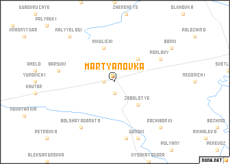 map of Martʼyanovka