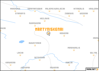 map of Martyniškėnai