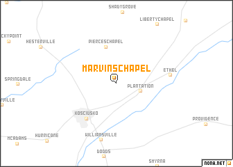 map of Marvins Chapel