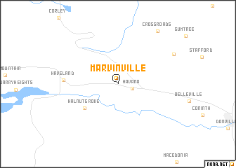 map of Marvinville