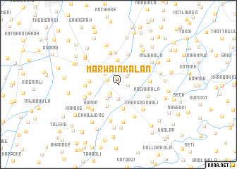 map of Marwain Kalān