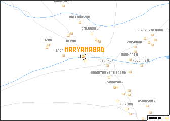 map of Maryamābād