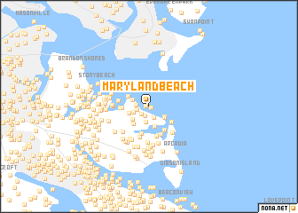 map of Maryland Beach