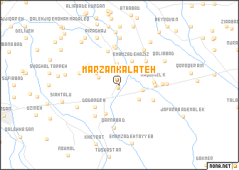 map of Marzan Kalāteh