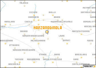 map of Marzano di Nola