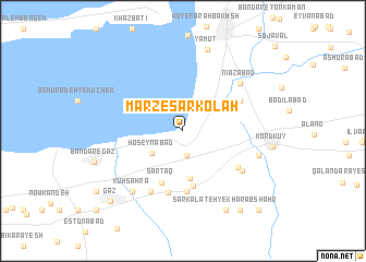 map of Marz-e Sarkolāh