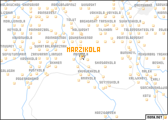 map of Marzī Kolā