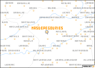 map of Mas de Pégouries