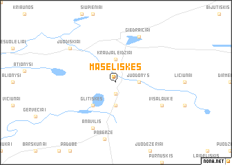 map of Maseliškės