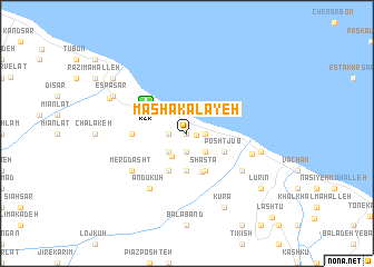 map of Mashā Kalāyeh