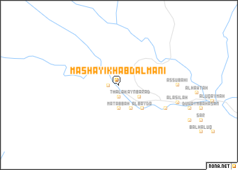 map of Mashāyikh ‘Abd al Māni‘