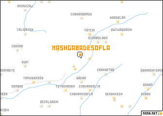 map of Mashgābād-e Soflá