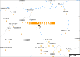 map of Mashhad-e Bāzerjān