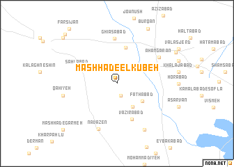 map of Mashhad-e Elkūbeh