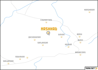 map of Mashhad