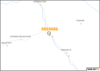 map of Mashhad