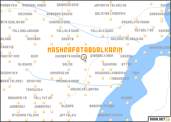 map of Mashrafat ‘Abd al Karīm