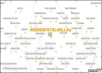 map of Mashrafat al Ḩallāj