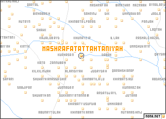 map of Mashrafat at Taḩtānīyah