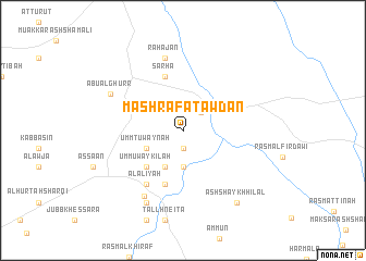 map of Mashrafat ‘Awdān