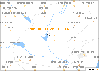 map of Masía de Correntilla