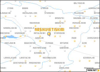 map of Masikvietiškiai