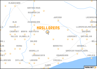 map of Masllorens