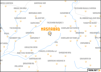 map of Masnābād