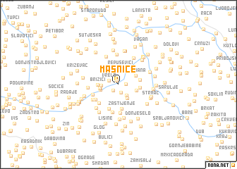 map of Masnice