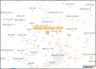 map of Mason and Dixon