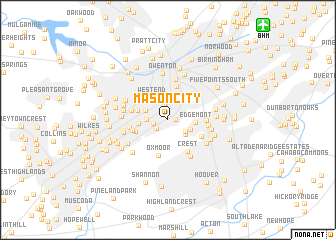 map of Mason City