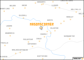 map of Masons Corner