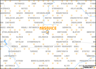 map of Mašovice