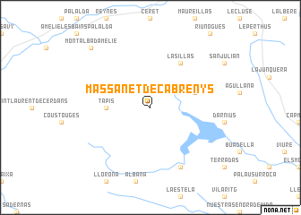 map of Massanet de Cabrenys