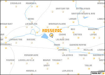 map of Massérac