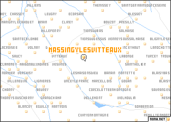 map of Massingy-lès-Vitteaux