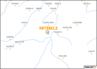 map of Matabele