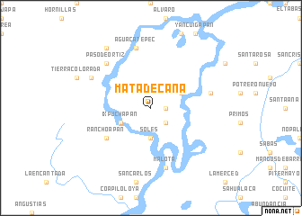 map of Mata de Caña