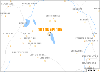 map of Mata de Pinos