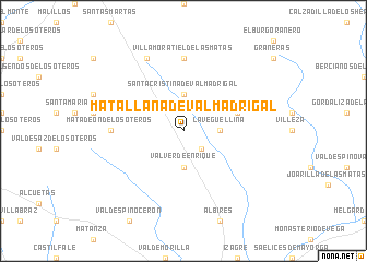 map of Matallana de Valmadrigal