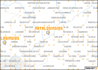 map of Mata los Indios