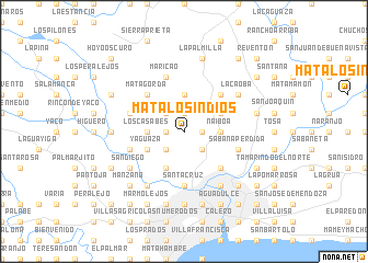 map of Mata los Indios