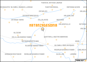 map of Matanza de Soria