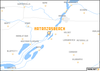 map of Matanzas Beach