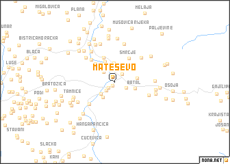 map of Mateševo