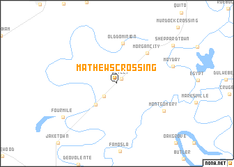 map of Mathews Crossing