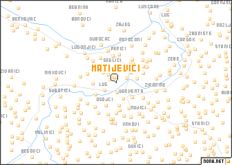 map of Matijevići