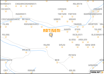 map of Mătişeni
