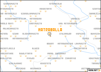 map of Mátraballa